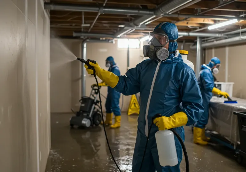 Basement Sanitization and Antimicrobial Treatment process in Whitfield, FL